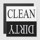 クリーンなダーティブラック食洗機磁石 (正面/裏面)