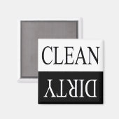 クリーンなダーティブラック食洗機磁石 マグネット (正面/裏面)