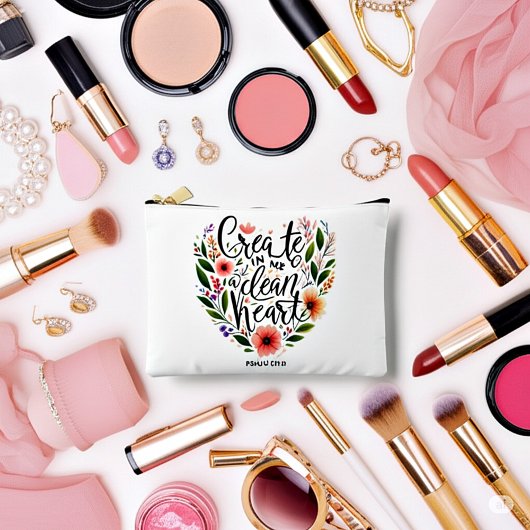 クリーンなハートフローラの作成 アクセサリーポーチ