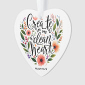 クリーンなハートフローラの作成 オーナメント (正面)