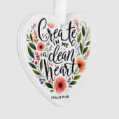 クリーンなハートフローラの作成 オーナメント (正面)