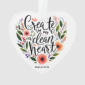 クリーンなハートフローラの作成 オーナメント (裏面)