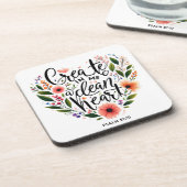 クリーンなハートフローラの作成 コースター (左側)