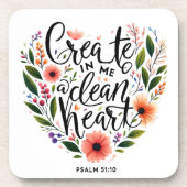 クリーンなハートフローラの作成 コースター (正面)