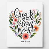 クリーンなハートフローラの作成 フォトプラーク (正面)