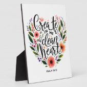 クリーンなハートフローラの作成 フォトプラーク (側面)