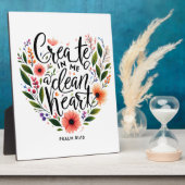 クリーンなハートフローラの作成 フォトプラーク (側面)