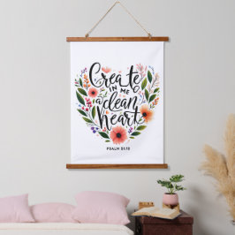 クリーンなハートフローラの作成 吊り下げ型タペストリー