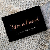 クリーンなピンクRefer a Friend Script Black Card