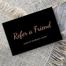 クリーンなピンクRefer a Friend Script Black Card
