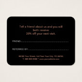 クリーンなピンクRefer a Friend Script Black Card (裏面)