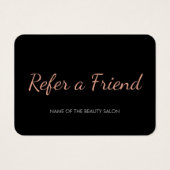 クリーンなピンクRefer a Friend Script Black Card (正面)