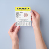 クリーンなマニキュア配管サービスのチラシを引き裂く チラシ (手)