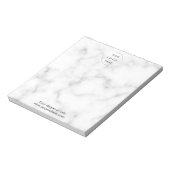 クリーンなミニマリスト大理石デザインビジネスロゴ ノートパッド (回転)