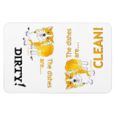 クリーンな料理/汚れた料理Corgi (4x6) マグネット (横)