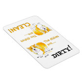 クリーンな料理/汚れた料理Corgi (4x6) マグネット (右側)