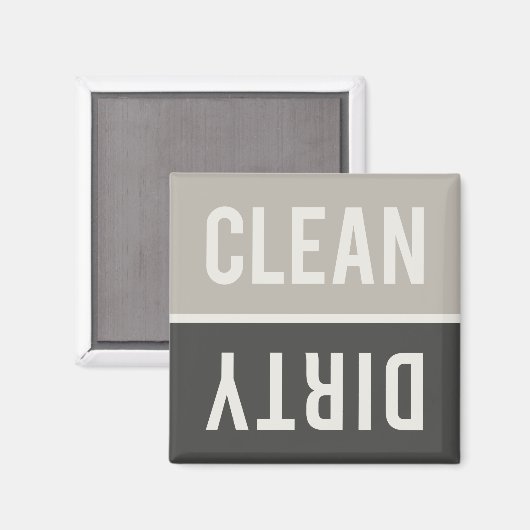 クリーンな汚れたグレーと黒の食洗機 マグネット (正面/裏面)