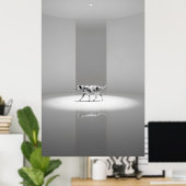 クリーンな白いスタジオ宇宙のダルマチア犬 ポスター (ホームオフィス)