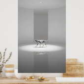 クリーンな白いスタジオ宇宙のダルマチア犬 ポスター (キッチン)