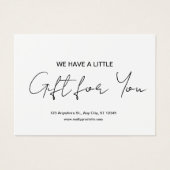 クリーンな白黒バウチャーギフト証明書 (正面)