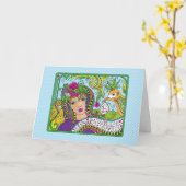 クリーンな石板_グリーティングカード カード (黄色い花)