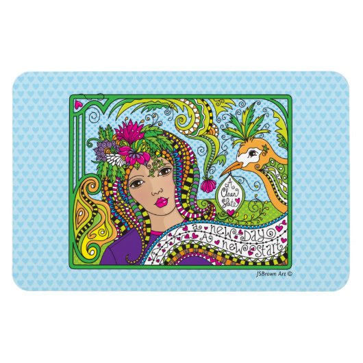 クリーンな石板_フレキシブル磁石6" x 4" マグネット (横)