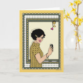 クリーンな石板_C_グリーティングカード カード (黄色い花)