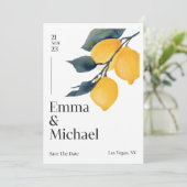 クリーンな線と飾り気のない結婚式招待状 招待状 (スタンド正面)