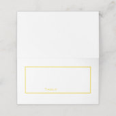 クリーンな黄色と白の座席表 プレイスカード (外部開封)