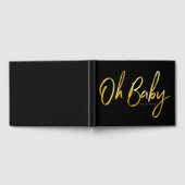 クリーンはっきりしたオモダンベビータイポグラフィ赤ちゃんシャワー ゲストブック (全面)