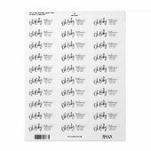 クリーンはっきりしたオモダンベビータイポグラフィ赤ちゃんシャワー ラベル (フルシート)