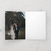 クリーンはっきりしたタイポグラフィ愛と感謝していの結婚愛 箔グリーティングカード (内側レイダウン)