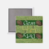 クリーンまたはダーティなサッカー食洗機マグネット マグネット (正面/裏面)