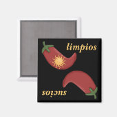 クリーンまたはダーティチリ&サンスペインの食洗機 マグネット (正面/裏面)