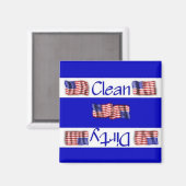 クリーンまたはダーティフラグ食洗機磁石 マグネット (正面/裏面)