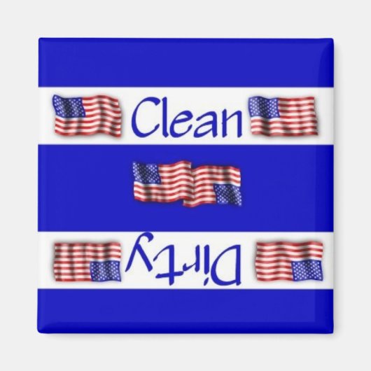 クリーンまたはダーティフラグ食洗機磁石 マグネット (正面)