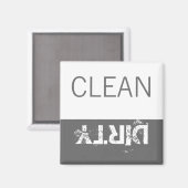 クリーンまたはダーティマグネット食洗機ラベルグレー マグネット (正面/裏面)