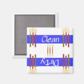 クリーンまたはダーティ誕生日食洗機磁石 マグネット (正面/裏面)