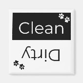 クリーンまたはダーティ食洗機マグネット：プリント マグネット (正面)