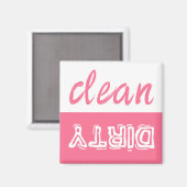 クリーンまたはダーティ食洗機磁石 マグネット (正面/裏面)