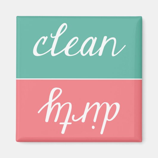 クリーンまたはダーティ食洗機磁石 マグネット (正面)