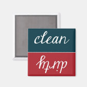 クリーンまたはダーティ食洗機磁石 マグネット (正面/裏面)