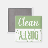 クリーンまたはダーティ |グリーンキッチン食洗機 マグネット (正面/裏面)