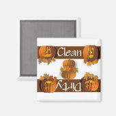 クリーンまたは汚いカボチャの食洗機磁石 マグネット (正面/裏面)