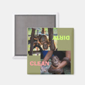 クリーンまたは汚れた皿食洗機 マグネット (正面/裏面)