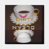 クリーンまたは汚れた皿食洗機 マグネット (正面)