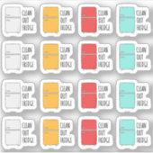 クリーンアウト冷蔵庫レトロ冷蔵庫雑用プランナー シール (正面)