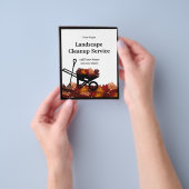 クリーンアップ秋離れのラッキングサービスイベントフライヤー チラシ (手)