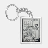 「クリーンアップ」キーリング キーホルダー (正面左)