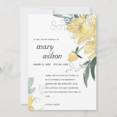 クリーンイエローグリーンフローラ悔やみや弔慰記念物 サンキューカード (正面)